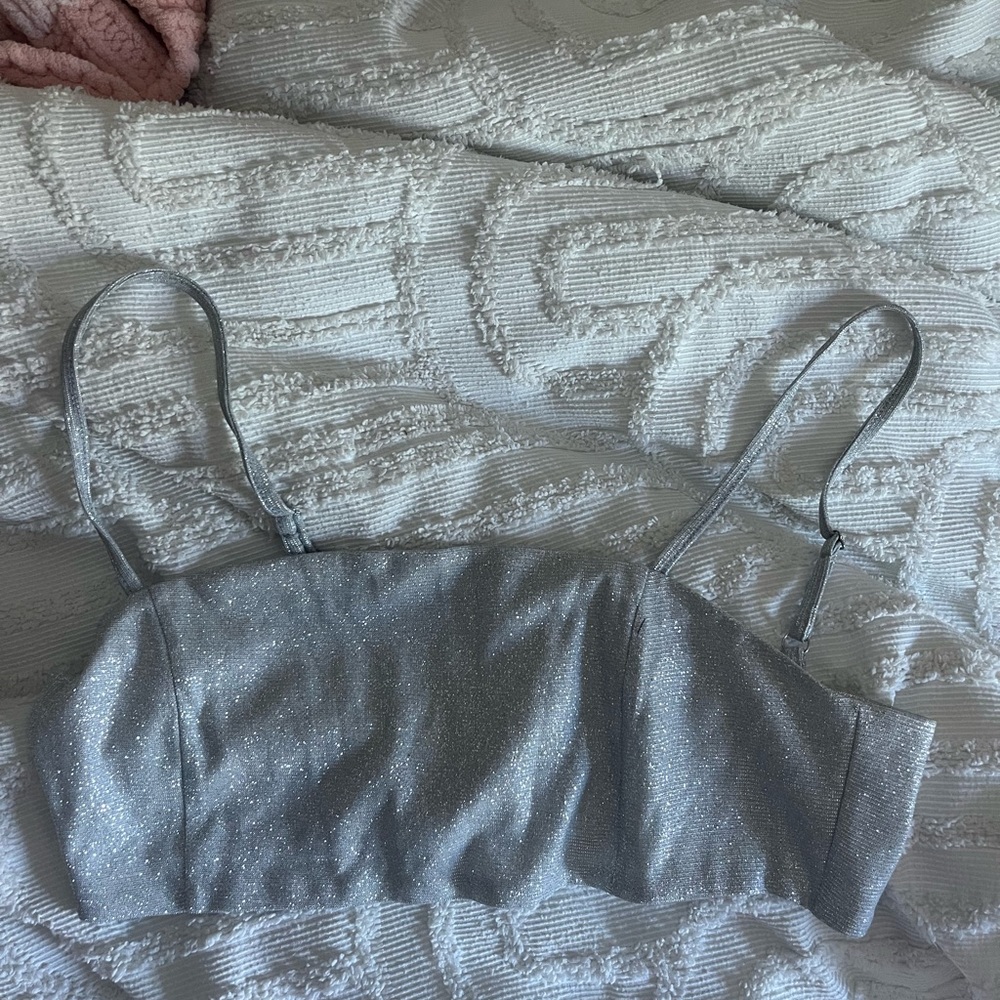 glittery crop top
